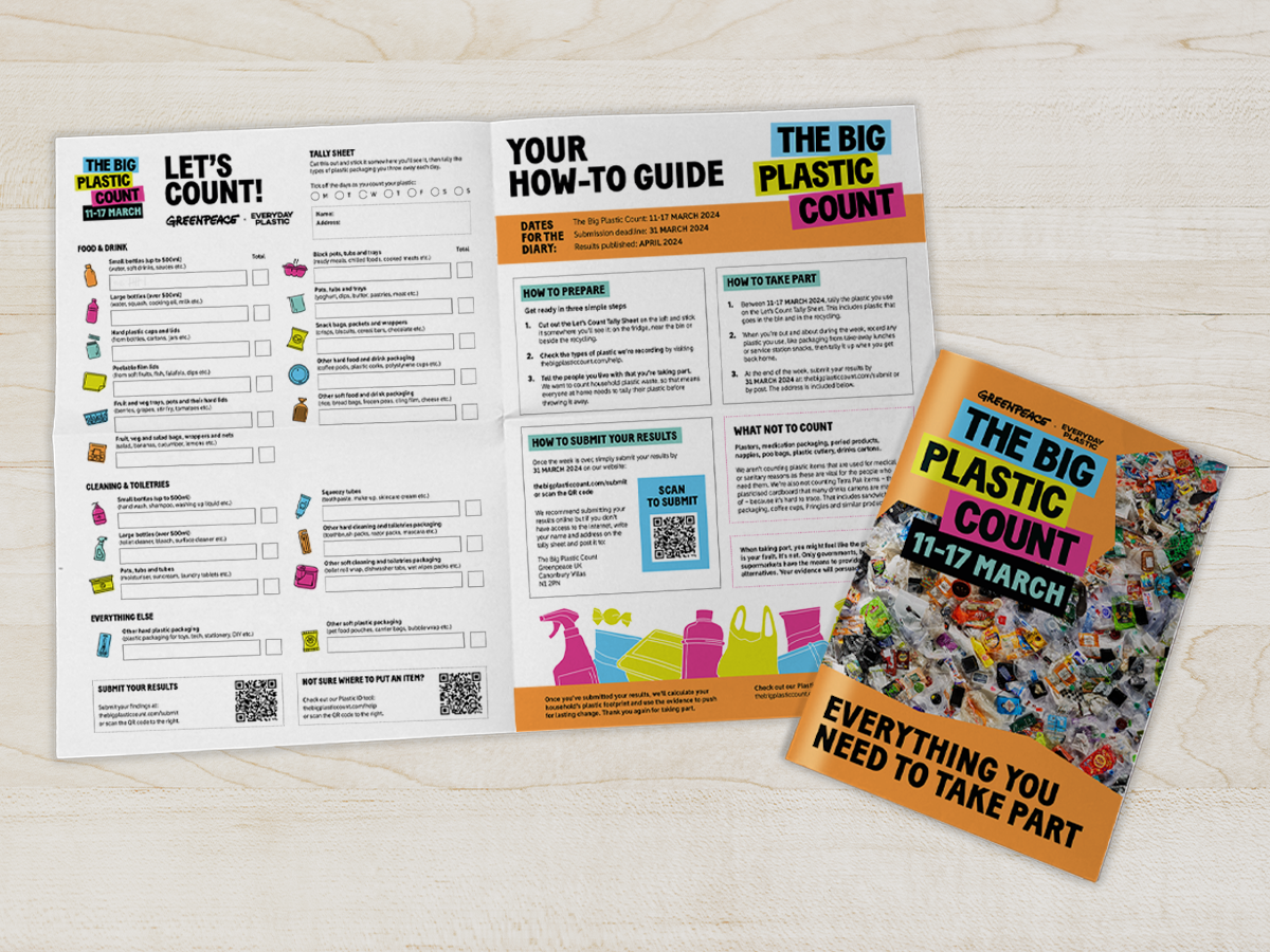 Your pack with everything you need to take part in The Big Plastic Count